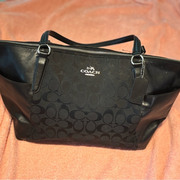 Coach Men's Black Leather Bag